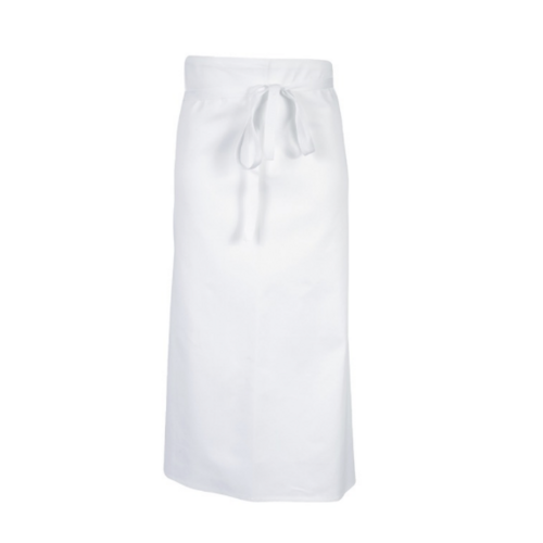 TABLIER SANS BAVETTE COTON BLANC R&eacute;f.4803/PORTO 90CM