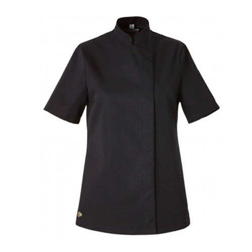 VESTE DE CUISINE FEMME BAMA MC PLC NOIRE REF 3577