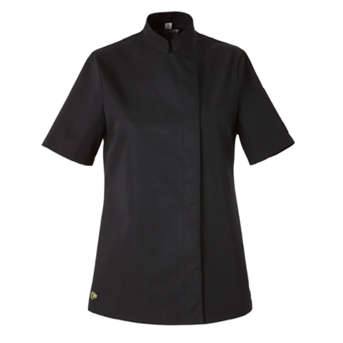 VESTE DE CUISINE FEMME BAMA MC PLC NOIRE REF 3577