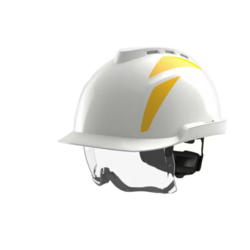 CASQUE VGARD V930 NON VENTILE SURLUNETTE PORTE BADGE BLANC REF.GVD1A Rezé