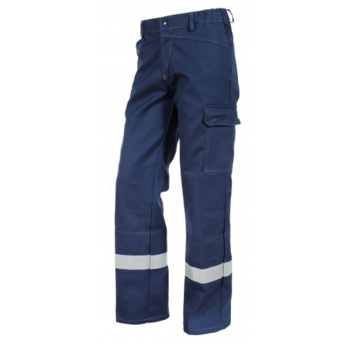 PANTALON MULTIRISQUES MARINE TECHPROTECT AVEC BANDES REF.TECHPN88BR
