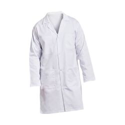 Blouse professionnelle &agrave; pressions PBV 100% coton SANFOR 210g/m� Blanc - R&eacute;f. 12AP110