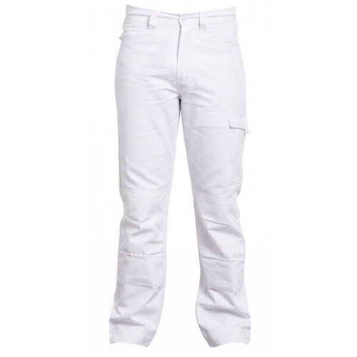 PANTALON EVO BLANC PG 100% COTON 300GR REF.01AB