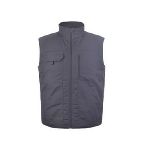 GILET SS MCHE MATELASSE TYPHON+ ELAST.GRIS COTON/POLY SAM REF.29TYEG