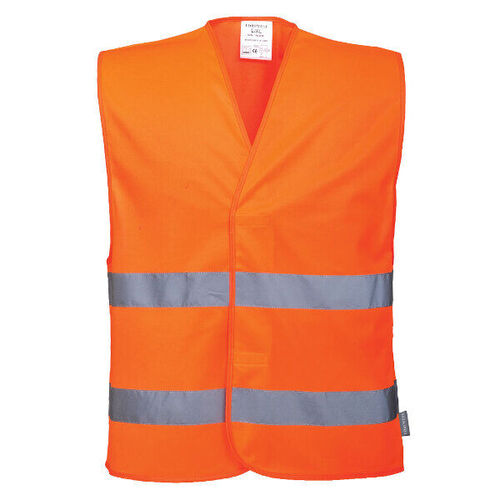 GILET HV EN471 ORANGE FLUO 100% POLYESTER REF C474