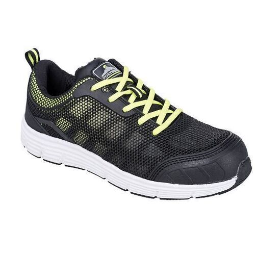 CHAUSSURE DE SECU TOVE TYPE BASKET NOIR/VERT S1P R&eacute;f : FT15