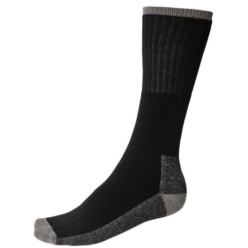 LOT DE 3 PAIRES DE CHAUSSETTES ACRYLIQUE NOIR TALON/EMBOUT RENFORT REF SK33