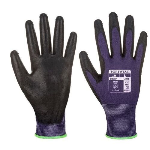GANT DE MANUTENTION PU TACTILE NOIR/VIOLET EN388 2121X REF.A195