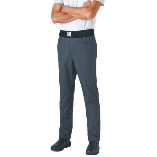 PANTALON SLIM ARCHET GRIS CEINTURE ELASTIQUE 195G REF.ARCHET