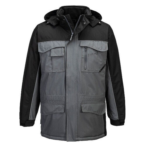 PARKA RIPSTOP GRIS/NOIR 100% POLYESTER REF.S562