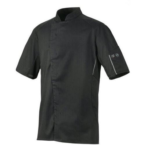 VESTE DE CUISINE BENAK NOIR MC 37�5c POLYTENCEL 195G