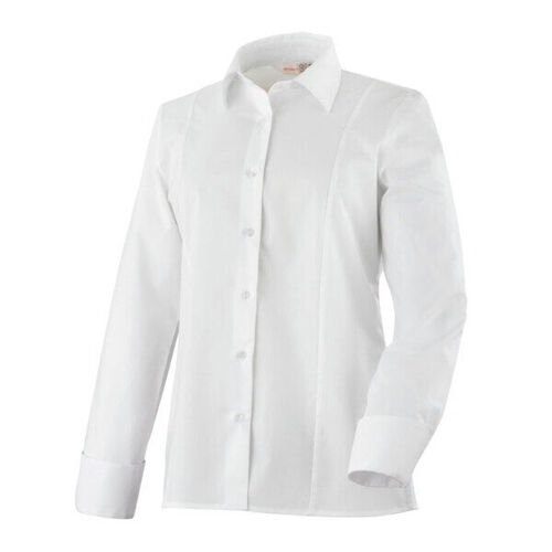 CHEMISIER SERVEUSE ML COTON/ELASTH.BLANC/ TERA