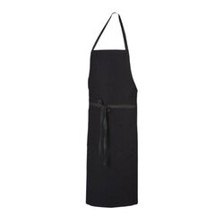 TABLIER A BAVETTE COTON NOIR PISE Rezé