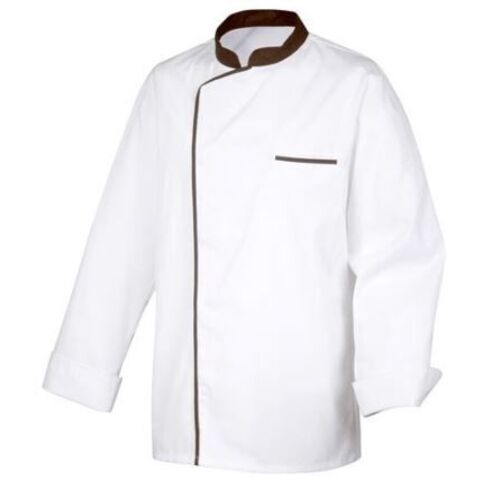 VESTE CUISINE ENERGY PC ML BLANCHE PAREMENT CHOCOLAT