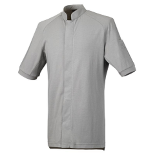 VESTE DE CUISINE HOMME MC GARI GRIS 80% COTON BIO 20% FIBRE ALGUE