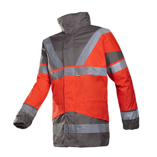 PARKA SKOLLFIELD 4EN1 IMPER RESPIRANT HV ROUGE FLUO/GRIS