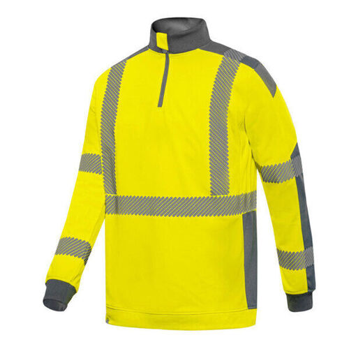 SWEAT DARWIN  HV JAUNEBDES SEGMENTEES  100% POLYESTER 300GR REF.SWEATDARW2JG