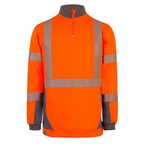 SWEAT DARWIN  HV ORANGE  BDES SEGMENTEES  100% POLYESTER 300GR REF.SWEATDARW2OG
