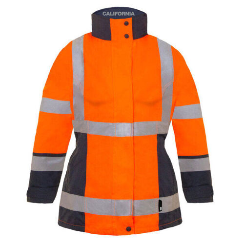 PARKA FEMME CALIFORNIA 4EN1 AVEC GILET FROID ORANGE/MARINE