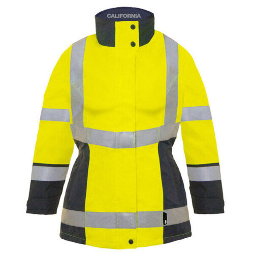 PARKA FEMME CALIFORNIA 4EN1 AVEC GILET FROID JAUNE/MARINE
