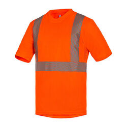 T SHIRT AKTI MC ORANGE FLUO MAILLE PIQUEE ANTIBACTERIEN 100% POLYESTER