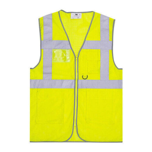GILET SAFARI HV JAUNE EN471 MAILLE AEREE REF.GILETSAFAI9JF