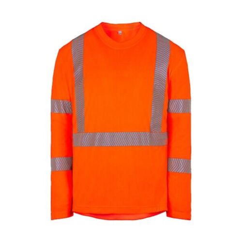 Tee-shirt haute visibilit&eacute; manches longues TSHIRAKTI02 - EN ISO 20471 - Confort antibact&eacute;rien et respirant - Orange