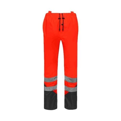 Pantalon de pluie haute visibilit&eacute; POS&Eacute;IDON - EN ISO 20471 Classe 1 & EN 343 - &Eacute;co-responsable - Rouge / Gris