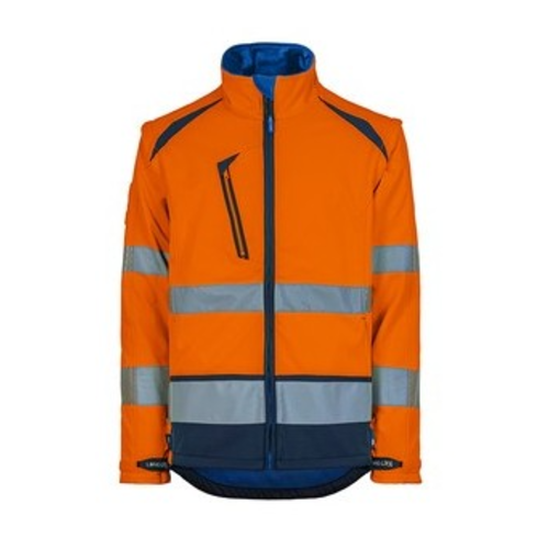 SOFTSHELL 3 COUCHES LONG LIFE ORANGE/MARINE EN POLYESTER RECYCLES