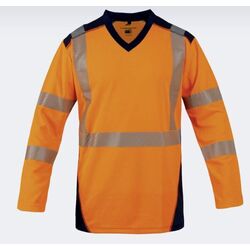 TSHIRT JAKARTA ML HV EN20471 ORANGE/MARINE REF TSHIRJAKAR30M