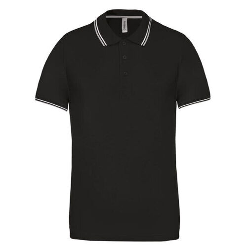 POLO HOMME MC COTON COL ET BAS DE MANCHES CONTRASTES R&eacute;f : K250