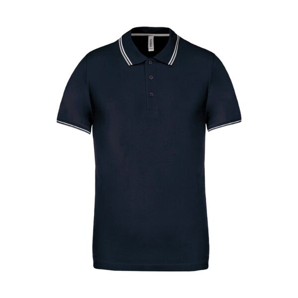 POLO HOMME MC COTON COL ET BAS DE MANCHES CONTRASTES R&eacute;f : K250