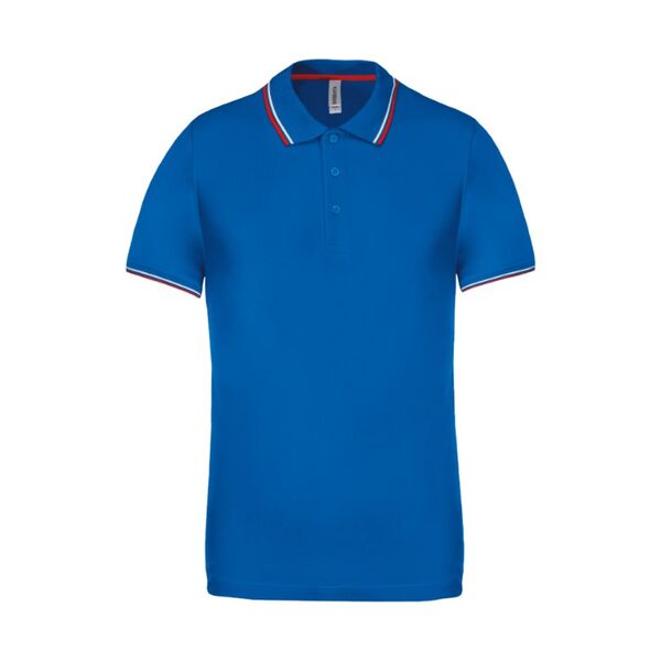 POLO HOMME MC COTON COL ET BAS DE MANCHES CONTRASTES R&eacute;f : K250