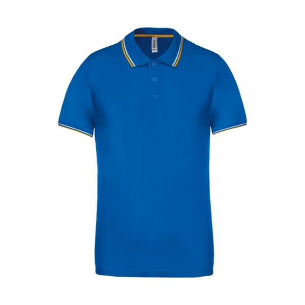 POLO HOMME MC COTON COL ET BAS DE MANCHES CONTRASTES R&eacute;f : K250