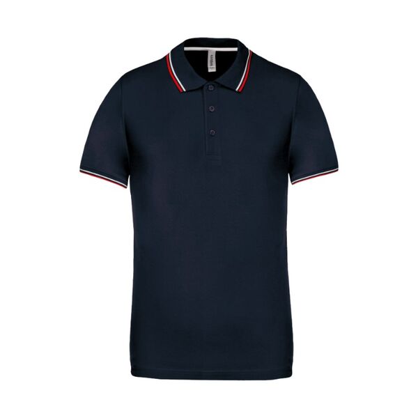 POLO HOMME MC COTON COL ET BAS DE MANCHES CONTRASTES R&eacute;f : K250