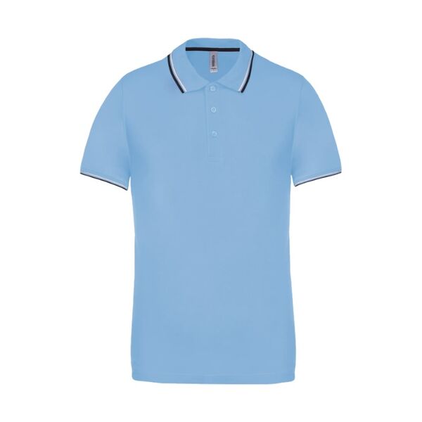 POLO HOMME MC COTON COL ET BAS DE MANCHES CONTRASTES R&eacute;f : K250