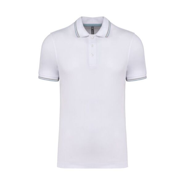 POLO HOMME MC COTON COL ET BAS DE MANCHES CONTRASTES R&eacute;f : K250