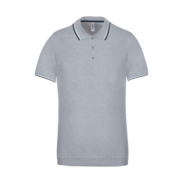 POLO HOMME MC COTON COL ET BAS DE MANCHES CONTRASTES R&eacute;f : K250