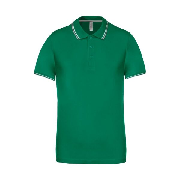 POLO HOMME MC COTON COL ET BAS DE MANCHES CONTRASTES R&eacute;f : K250
