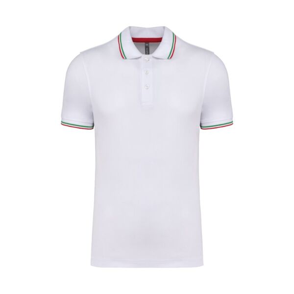 POLO HOMME MC COTON COL ET BAS DE MANCHES CONTRASTES R&eacute;f : K250