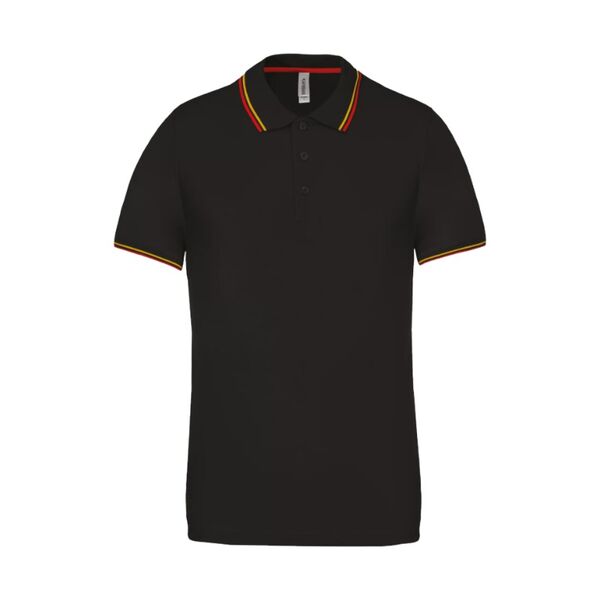 POLO HOMME MC COTON COL ET BAS DE MANCHES CONTRASTES R&eacute;f : K250