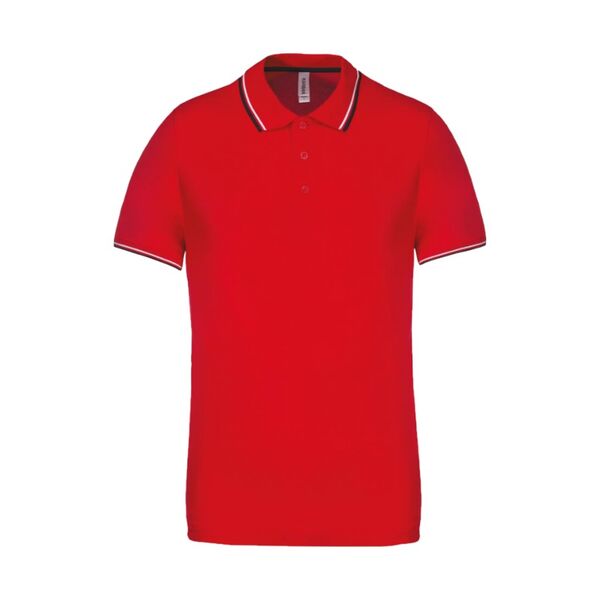 POLO HOMME MC COTON COL ET BAS DE MANCHES CONTRASTES R&eacute;f : K250