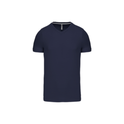 T SHIRT HOMME KARIBAN MC COL V COTON COULEUR R&eacute;f.K357