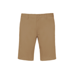 BERMUDA CHINO HOMME CAMEL 100% COTON SERGE Réf.K750