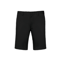BERMUDA CHINO HOMME NOIR 100% COTON SERGE Réf.K750