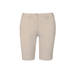 BERMUDA CHINO FEMME BEIGE 100% COTON SERGE Réf.K751