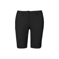 BERMUDA CHINO FEMME NOIR 100% COTON SERGE Réf.K751