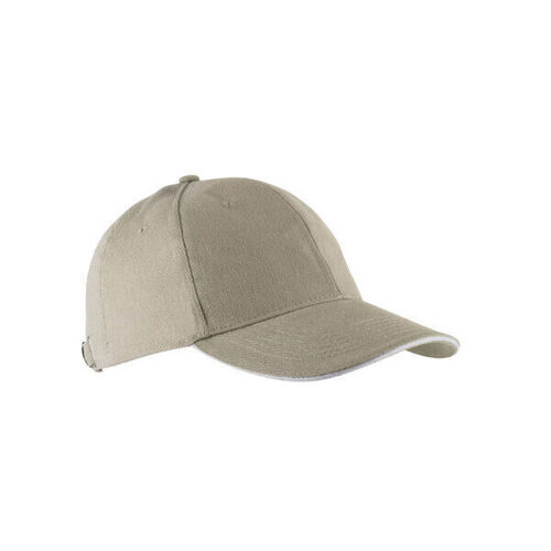 CASQUETTE KARIBAN ORLANDO BEIGE/WHITE COTON BROSSE R&eacute;f : KP011
