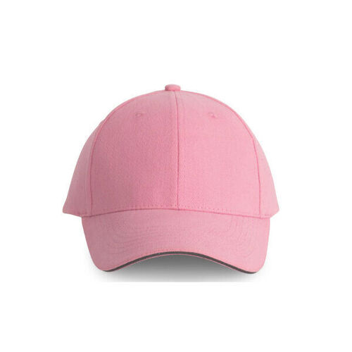 CASQUETTE KARIBAN ORLANDO DARK PINK LISERE SLATE GREY COTON BROSSE R&eacute;f.KP011