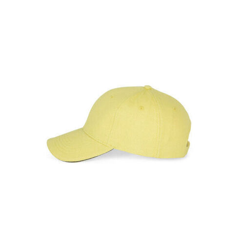 CASQUETTE KARIBAN ORLANDO JAUNE/GRIS COTON BROSSE R&eacute;f : KP011